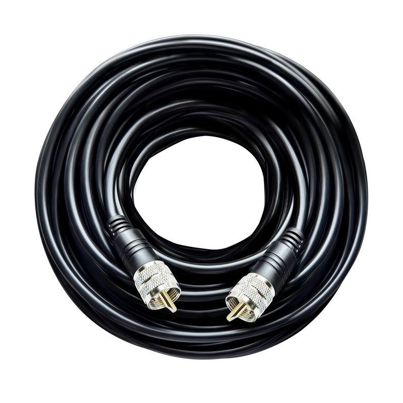 Rydocyee RG8x Coaxial Cable 100 FT, CB Coax Cable 17AWG Low Loss Flexible and Durable UHF PL-259 Male to Male for Ham Radio, Antenna Analyzer, CB Radio, SWR Meter, GMRS and Other 50 Ohm RF Systems - Image 1